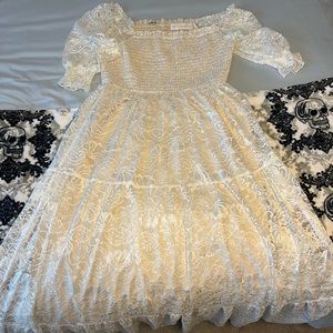 Baltic Born Stella Smocked Lace Maxi Size 2x Never Worn